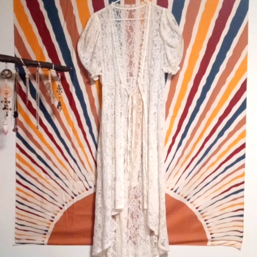 Sexy lace duster/ kimono
